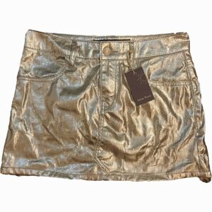 NWT ❗️ indigo rising metallic silver mini skirt size xs with pockets